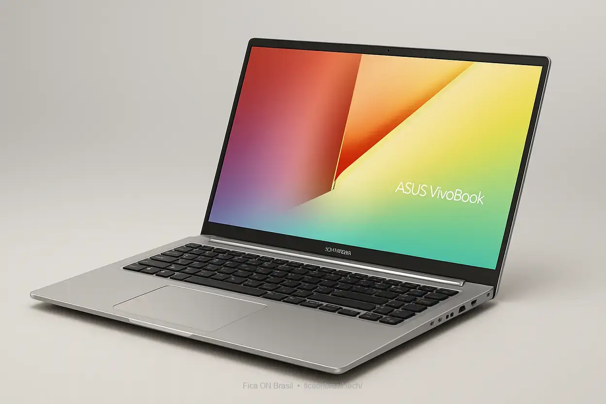 Design do notebook ASUS Vivobook 15.