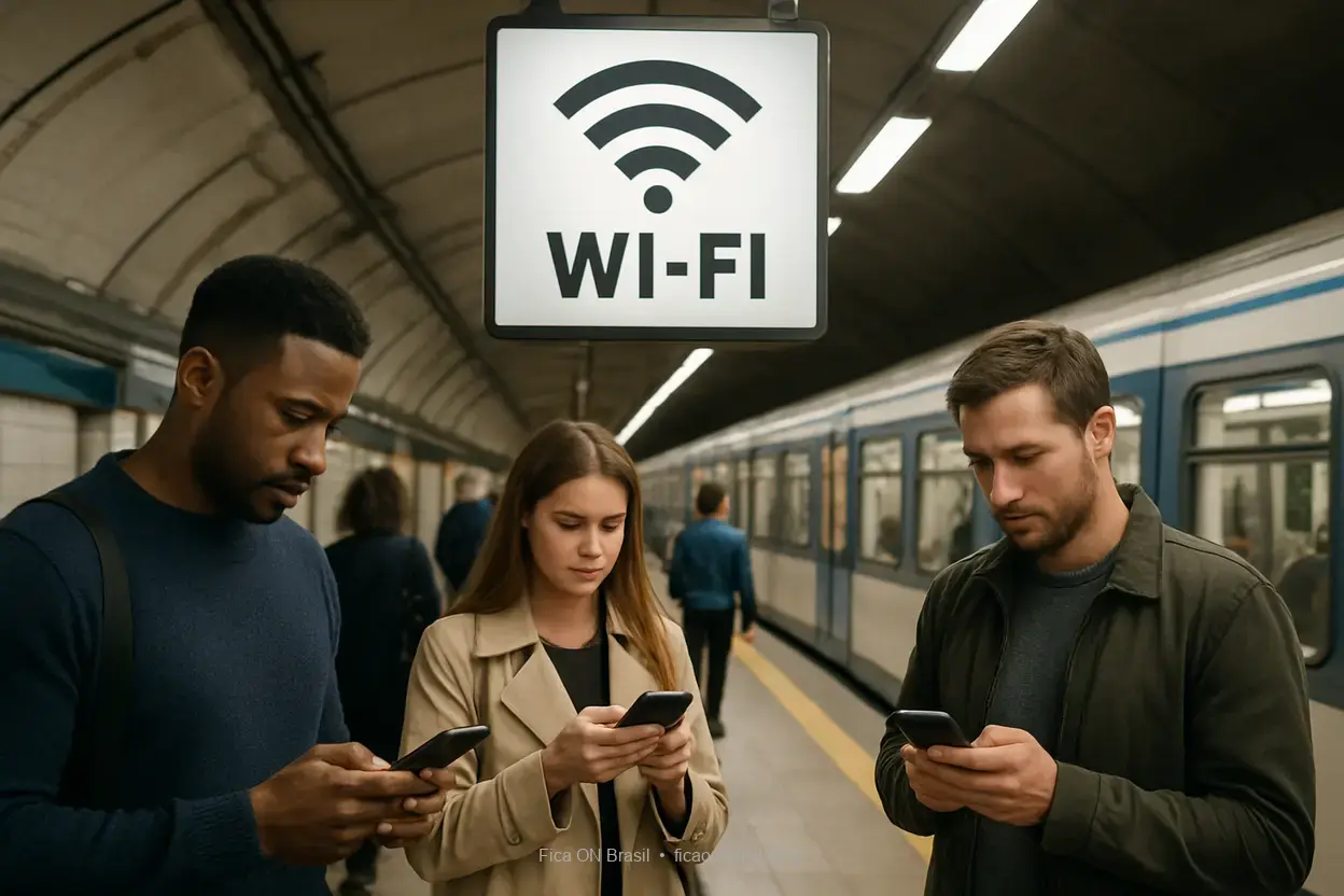 Internet de graça no metrô de São Paulo nas estações Bresser-Mooca, Pedro II e Belém.