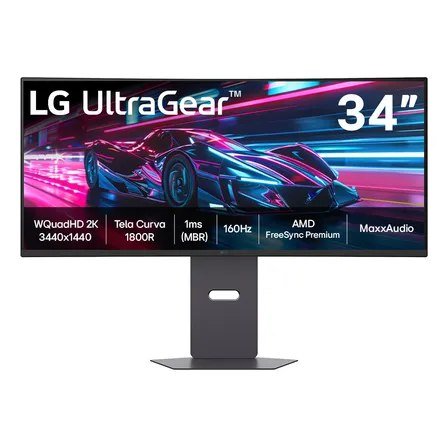 Print de oferta real de monitor gamer publicada no grupo de ofertas no Telegram do Fica ON Brasil
