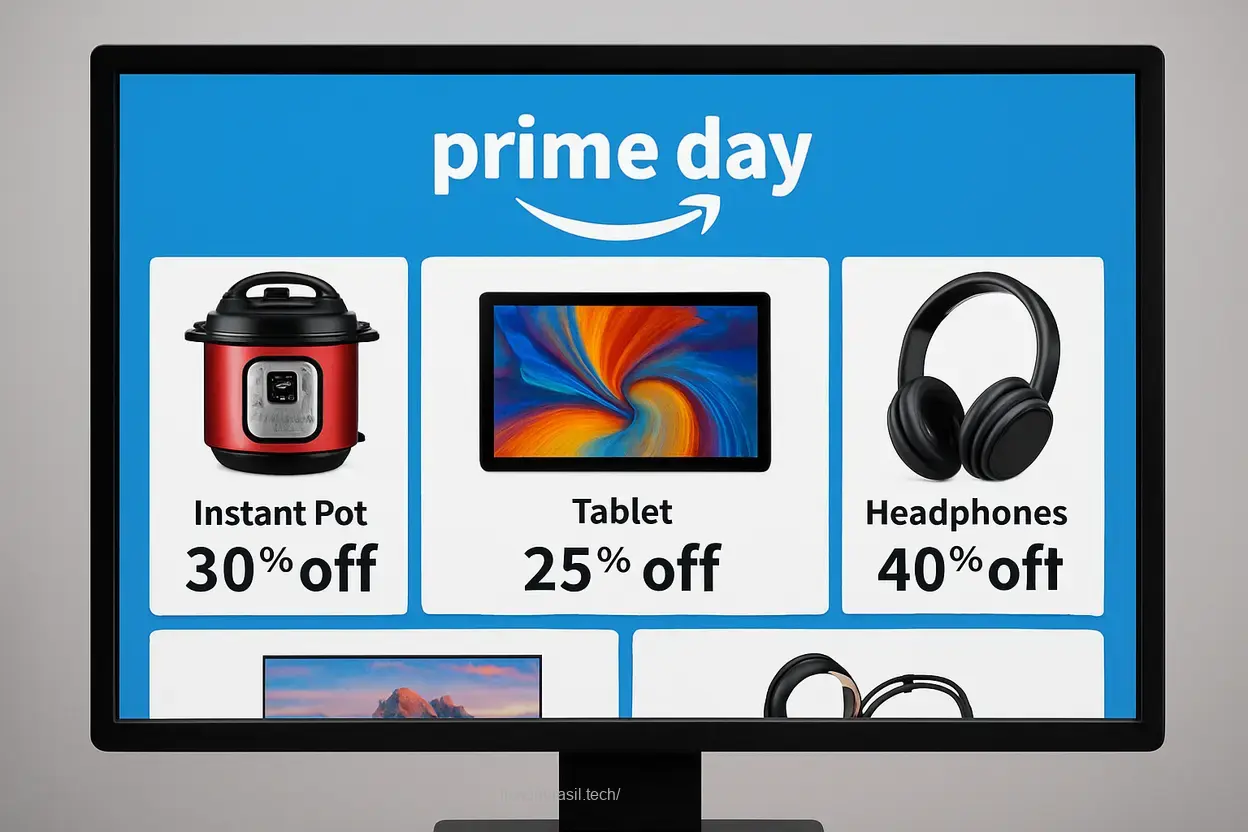 Ofertas do Prime Day na Amazon com produtos em promoção.