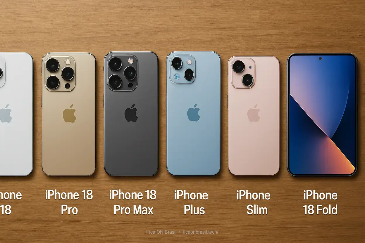 Modelos do iPhone 18 Modelos do iPhone 18 incluindo o dobrável.