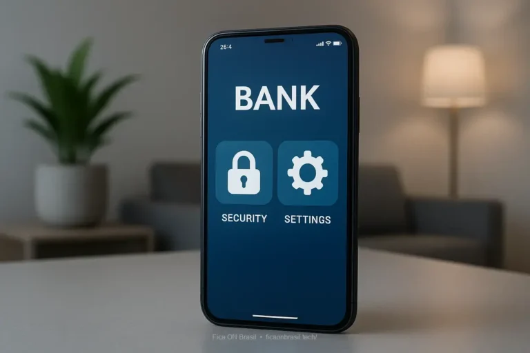 Configurações de segurança no app do banco para o Pix.